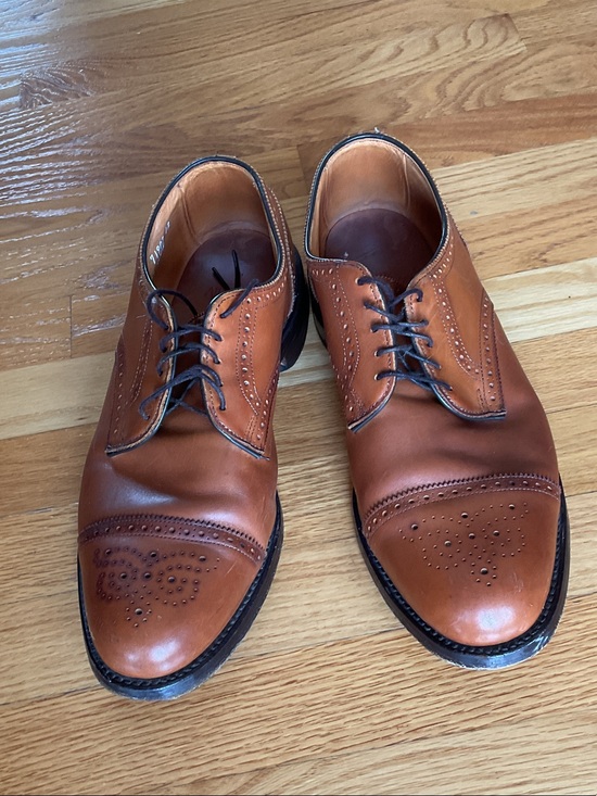 Allen Edmonds Other - Allen Edmonds Cognac Brown Leather Wingtip Oxfords